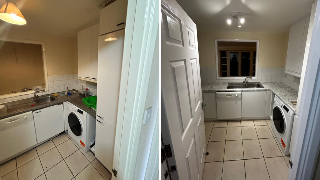 Kitchen renovation before and after